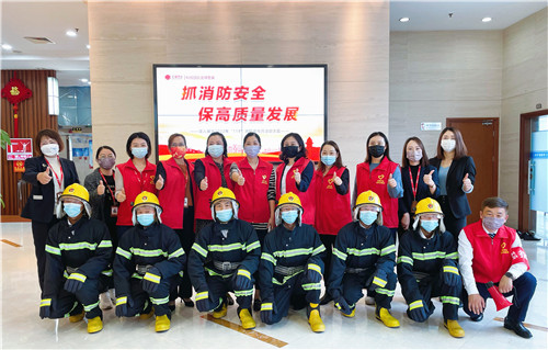 學習貫徹黨的二十大精神，企福天地黨支部聯合企福集團、企福物業開展消防演練